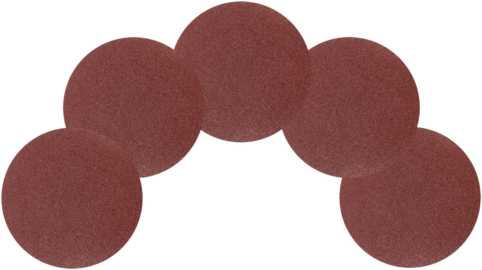 Круги шлифовальные сплошные (липучка), алюминий-оксидные, 150 мм, 5 шт. Р 40 (39802)