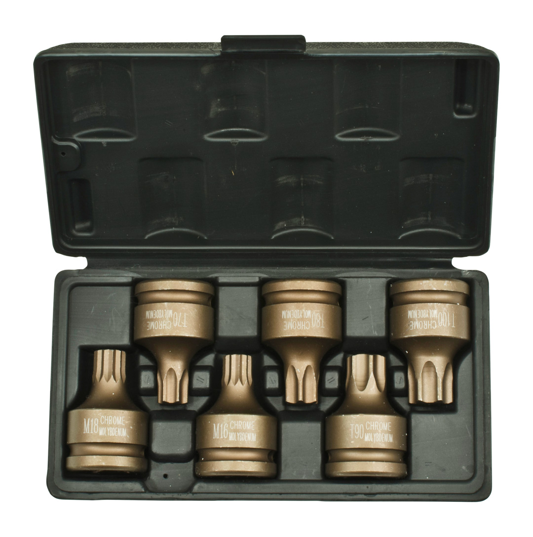 Набор ударных головок T70-T100, M16, M18, 6пр. 3/4 Licota ASA-80009