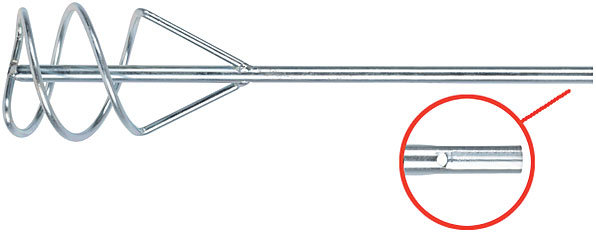 Миксер для строительных смесей оцинкованный Профи, хвостовик SDS-PLUS 100х600 мм (04219)