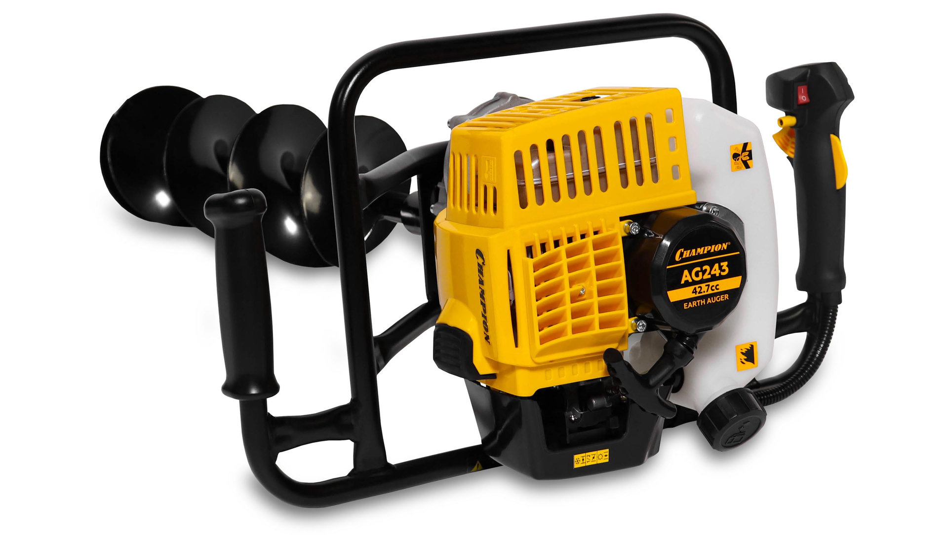 Мотобур 1,25кВт 42,7см? 9,2кг шнек150?550 CHAMPION AG243