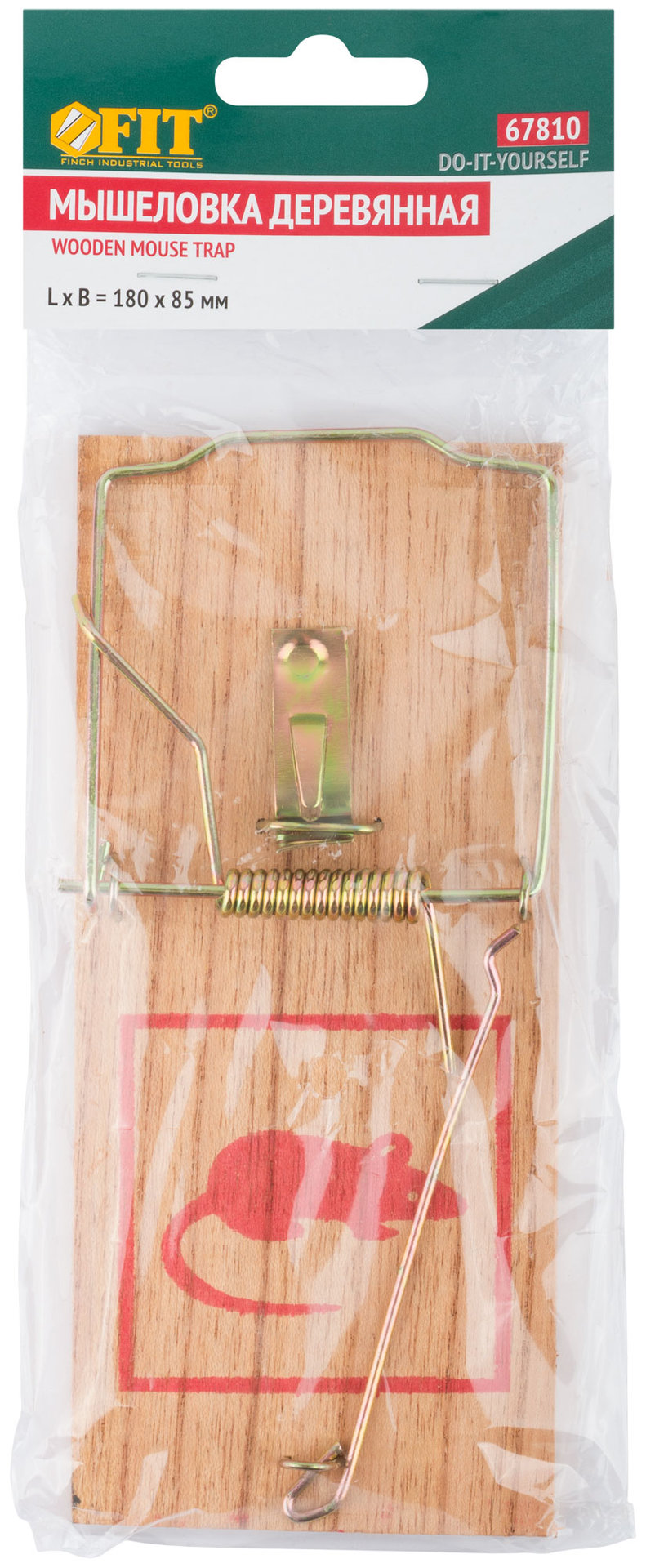 Мышеловка деревянная большая, 180 х 85 мм (67810)