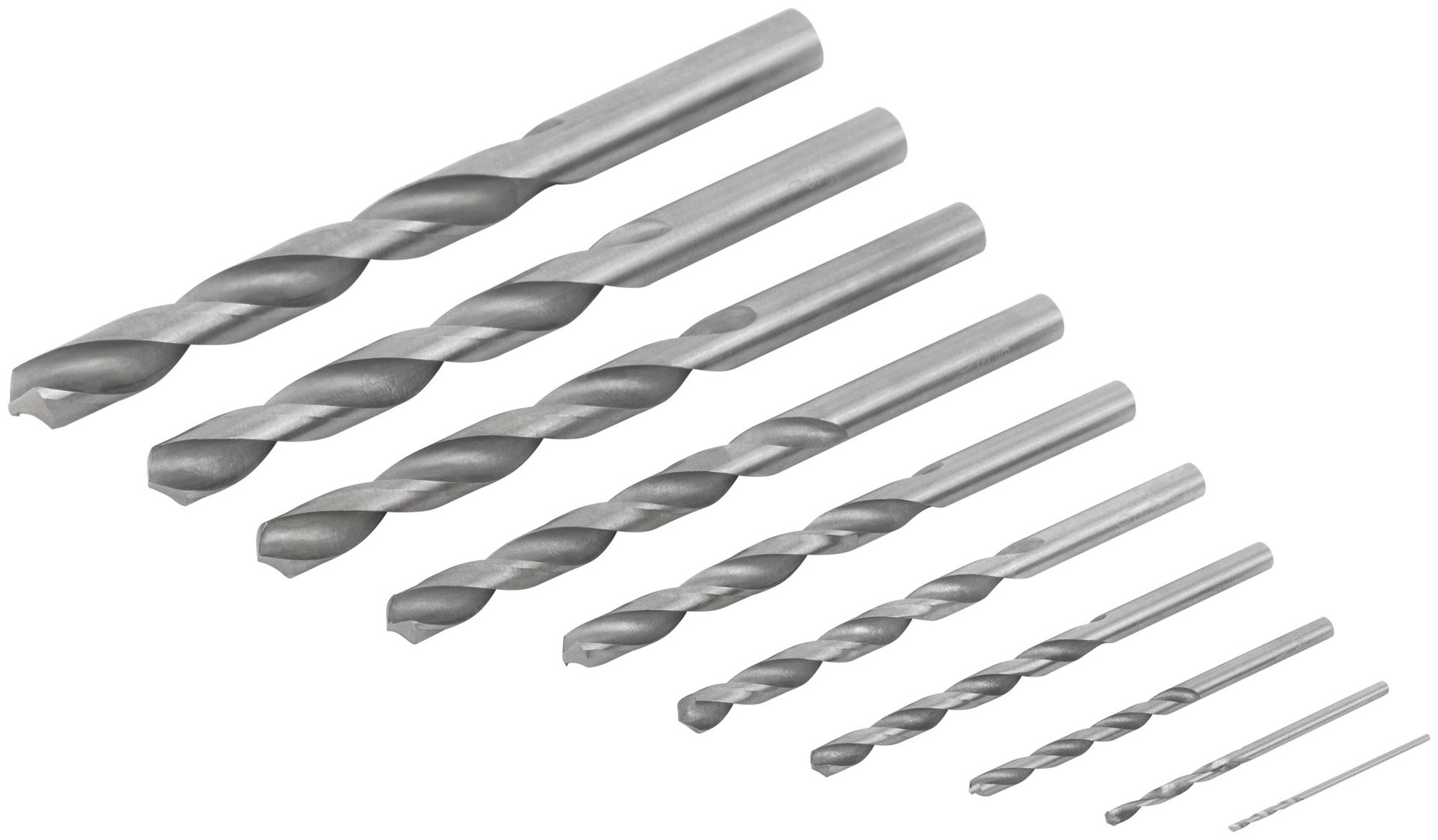 Набор сверл по металлу HSS, угол заточки 118°, пласт. кейс, 10 шт. (1-2-3-4-5-6-7-8-9-10мм) (35601М)