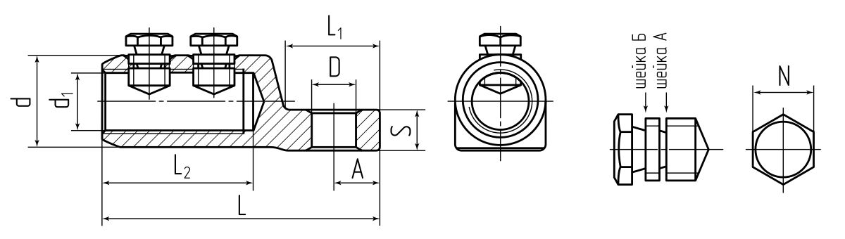 Наконечник болтовой 3НБП-300/400 (КВТ) (83724)