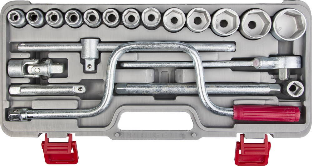 НИЗ Шоферский инструмент №3, 19 предм., 1/2, набор торцовых головок в пластиковом кейсе (2761-30)