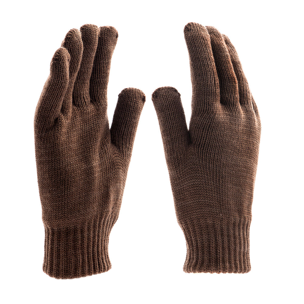 Перчатки трикотажные, двойные, полушерстяные, Сибртех (68633)