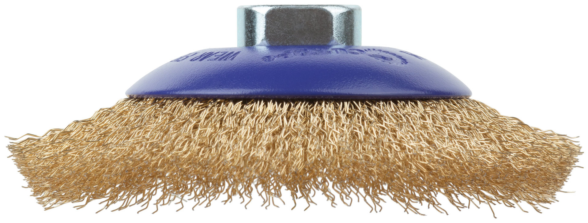 Щетка для УШМ, М14, тип Тарелка, латун. витая проволока 0,3 мм, 115 мм, блистер, CUTOP Profi (82-902)