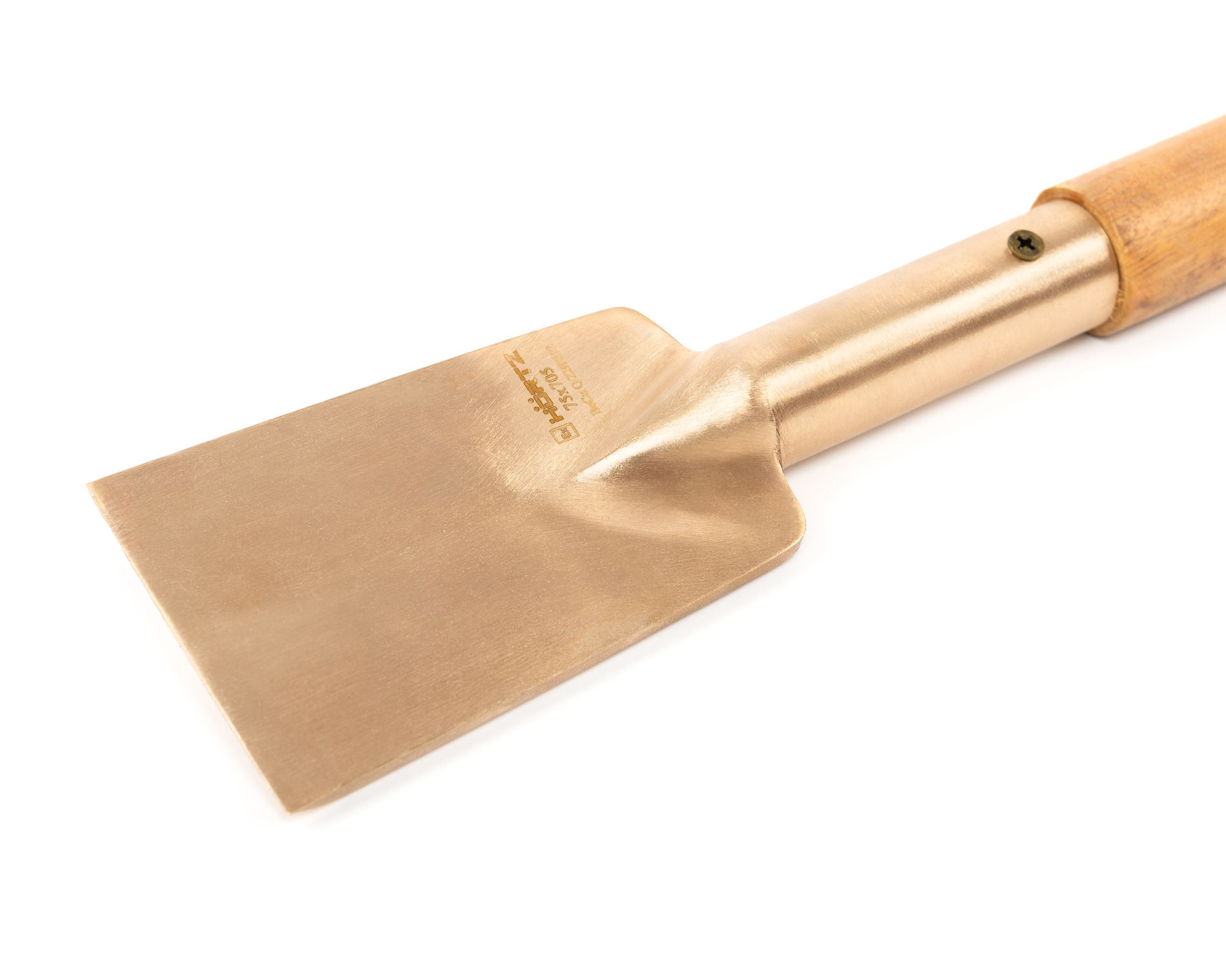 Шабер лопатка 75х705 мм рукоятка деревянная искробезопасный BeCu 212-1004, HORTZ