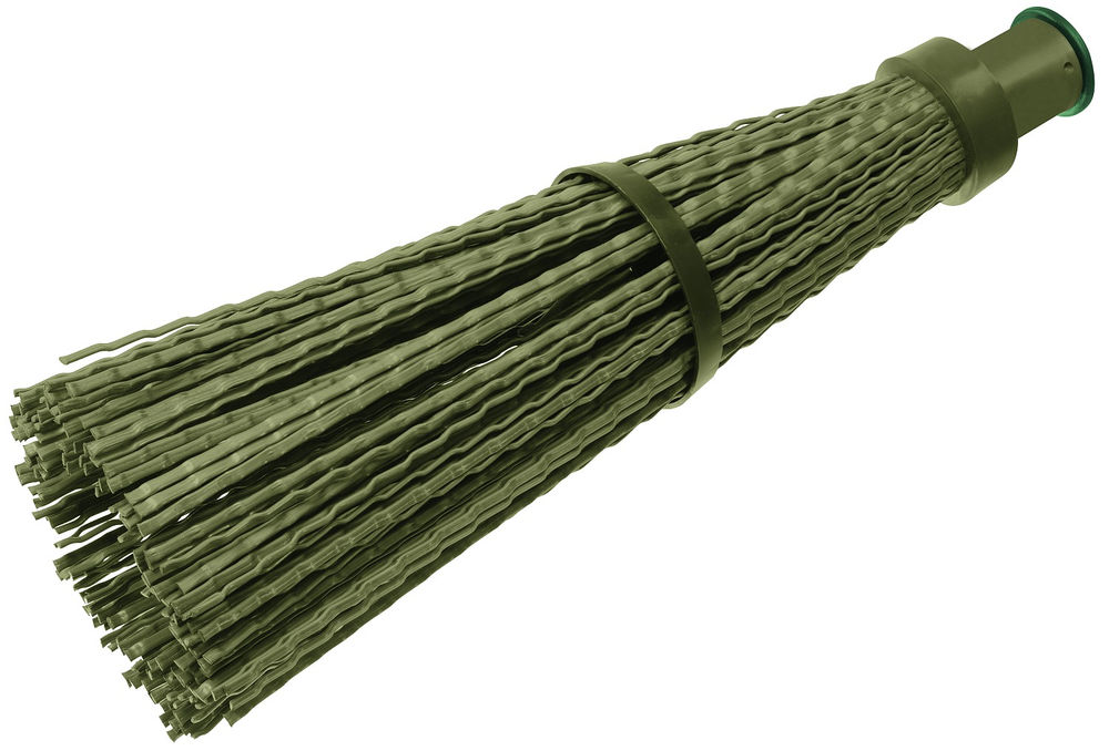 Пластиковая метла круглая с фиксирующим ободом 440 х 190 мм полипропилен коническое резьбовое соединение СИБИН 39223_z01