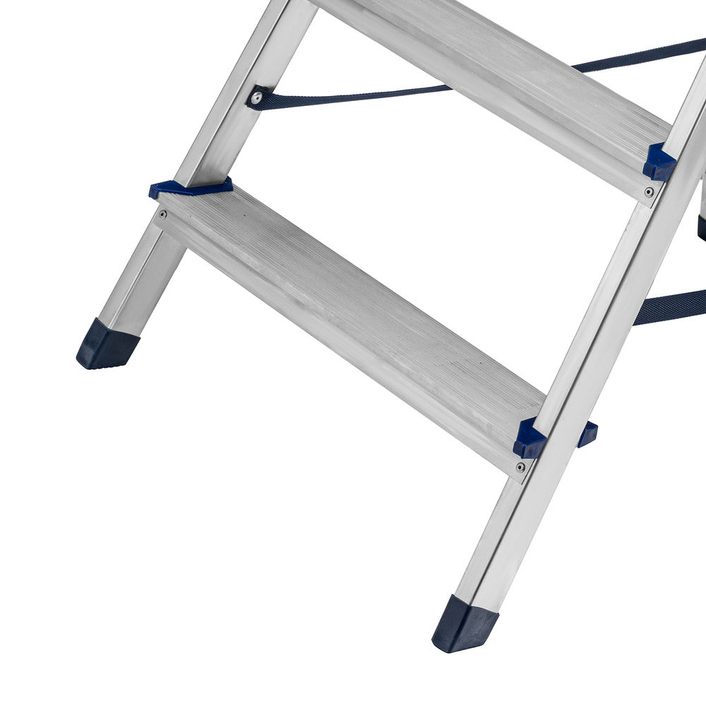 Стремянка двусторонняя 5 ступеней, алюминиевая, Сибртех (97925)