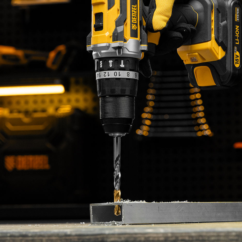 Сверло спиральное по металлу 8 x 117 мм, Р6М5, Golden Tip Denzel (718239)