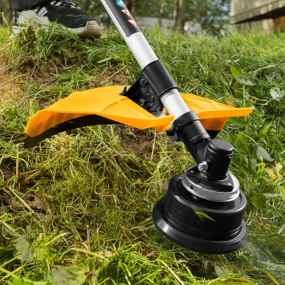 Триммер бензиновый DR-43, 43 см3, неразъемная штанга, состоит из 2 частей Denzel (96273)