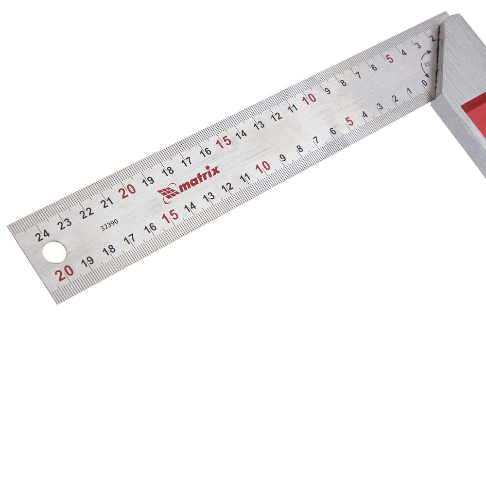 Угольник стальной, 250 мм, градуировка Matrix (32390)