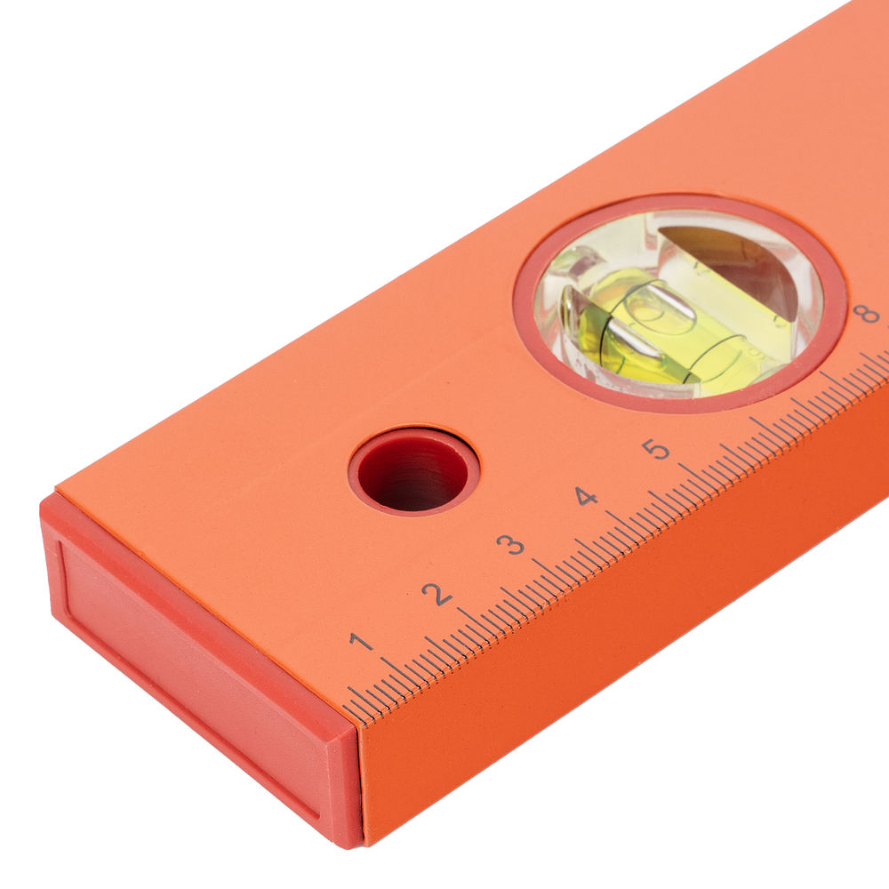 Уровень алюминиевый, 600 мм, 3 глазка, желтый, линейка Sparta (330235)