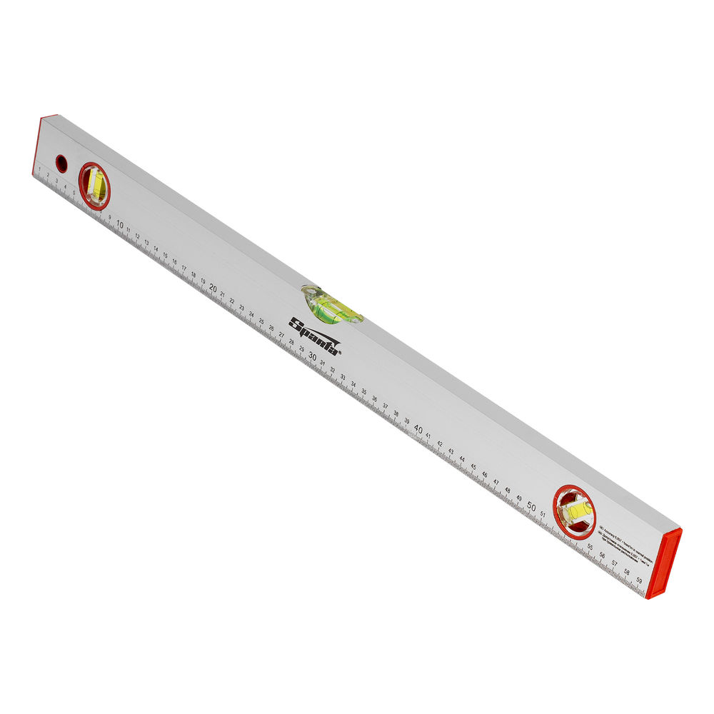 Уровень алюминиевый, 600 мм, 3 глазка, линейка Sparta (331235)