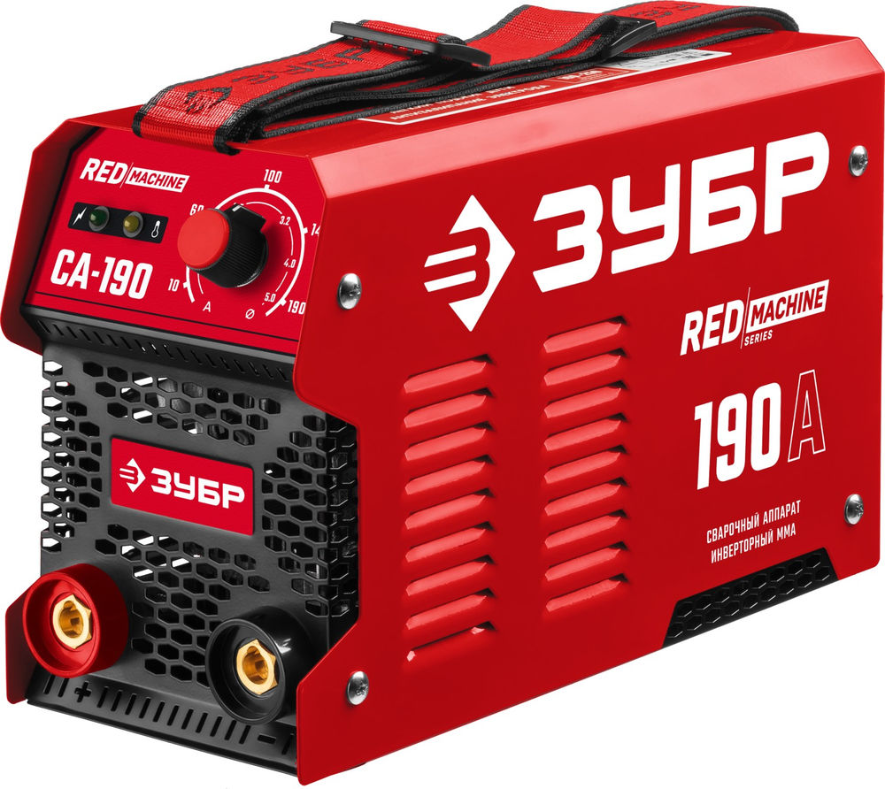 Сварочный аппарат инверторный ММА, 190 А, RED MACHINE, макс. электрод O 5.0 мм ЗУБР СА-190