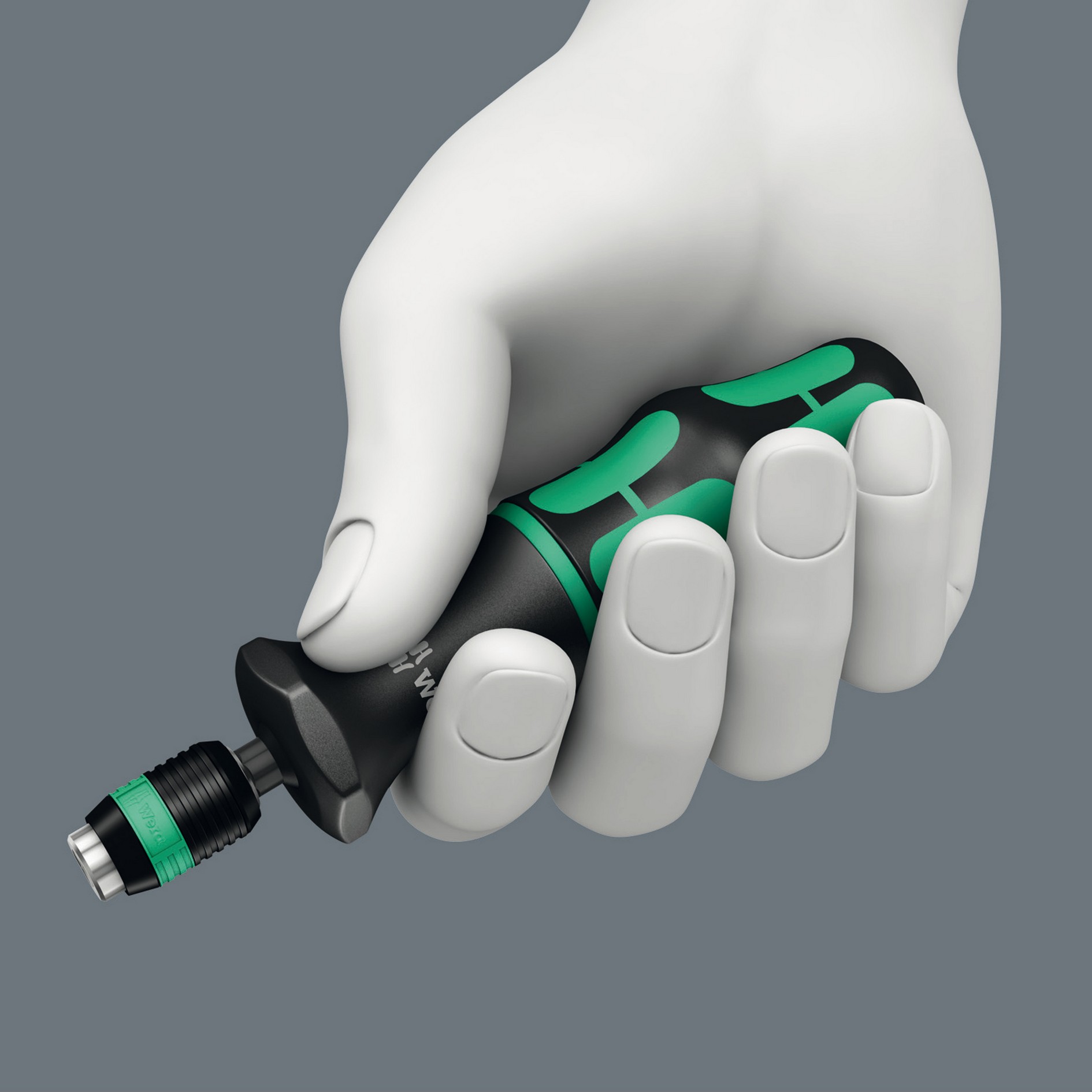 Отвёртка-битодержатель динамометрическая 0.1 Нм для серийных операций патрон Rapidaptor 1/4 D6.3/F6.3 Pre-Set Kraftform серия 7450 Wera WE-074790