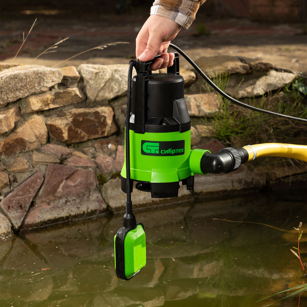 Дренажный насос для грязной воды СДН450-35, 450 Вт, напор 5.5 м, 8000 л/ч Сибртех (97263)