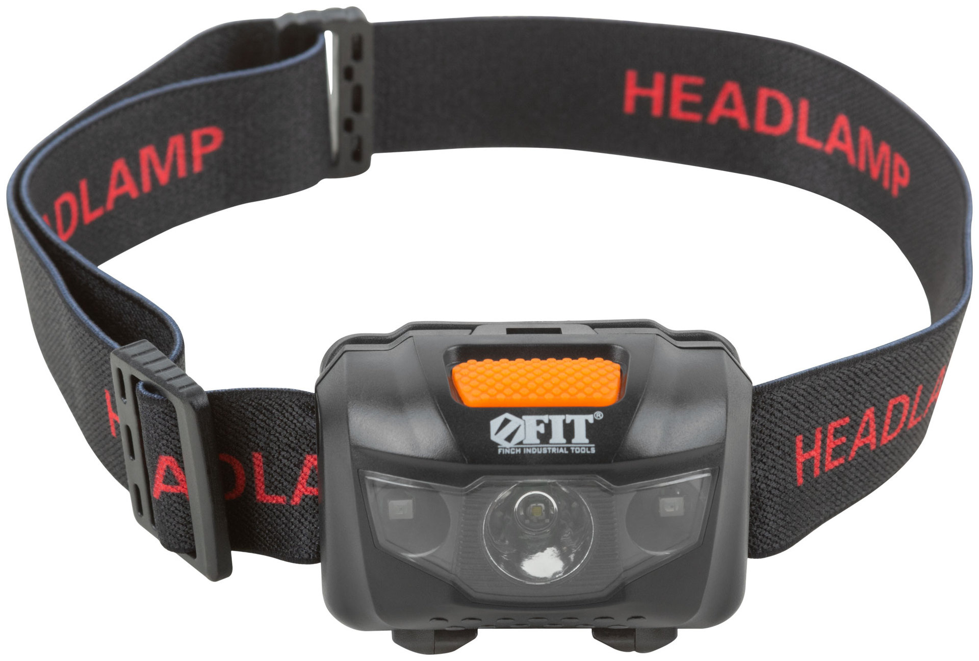 Фонарик с креплением на голову, 1 сверхъяркий светодиод 3 Вт + 2 LED красного цвета (3 ААА батарейки) (67746)