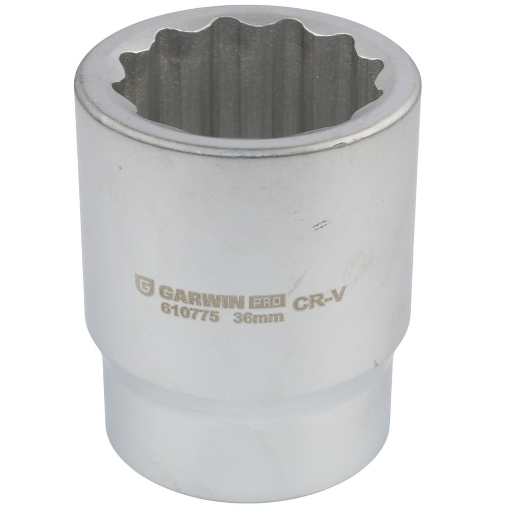 Головка, 1, 36 мм, торцевая, 12-гранная, GARWIN PRO, 610775-36