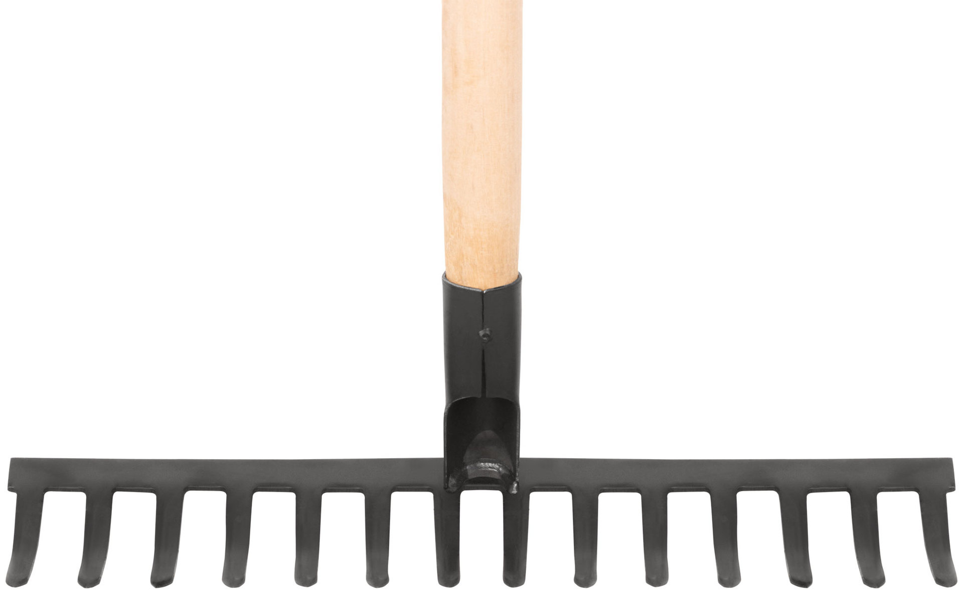 Грабли, прямой зуб, 14 зубьев, с деревянным черенком (76962)
