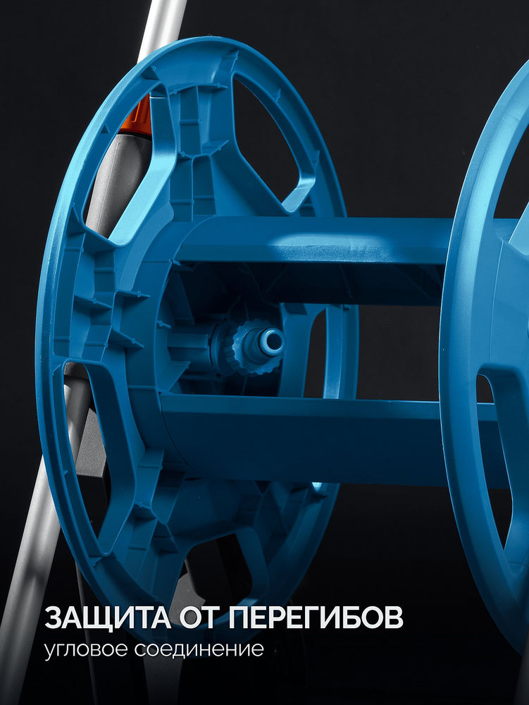 Катушка для шлангов HC-45, для шлангов 45м x 1/2 и 20м х 3/4, усиленные колёса, телескопическая ручка, ProLine GRINDA 8-428425_z02