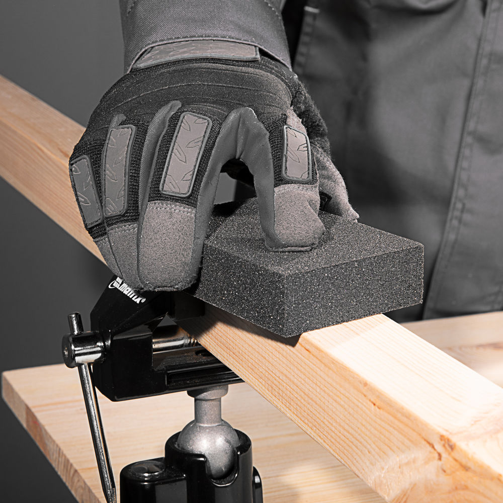 Губка для шлифования, 100 х 70 х 25 мм, средняя жестк, 3 шт, P 60/80, P 60/100, P 80/120 Matrix (75710)