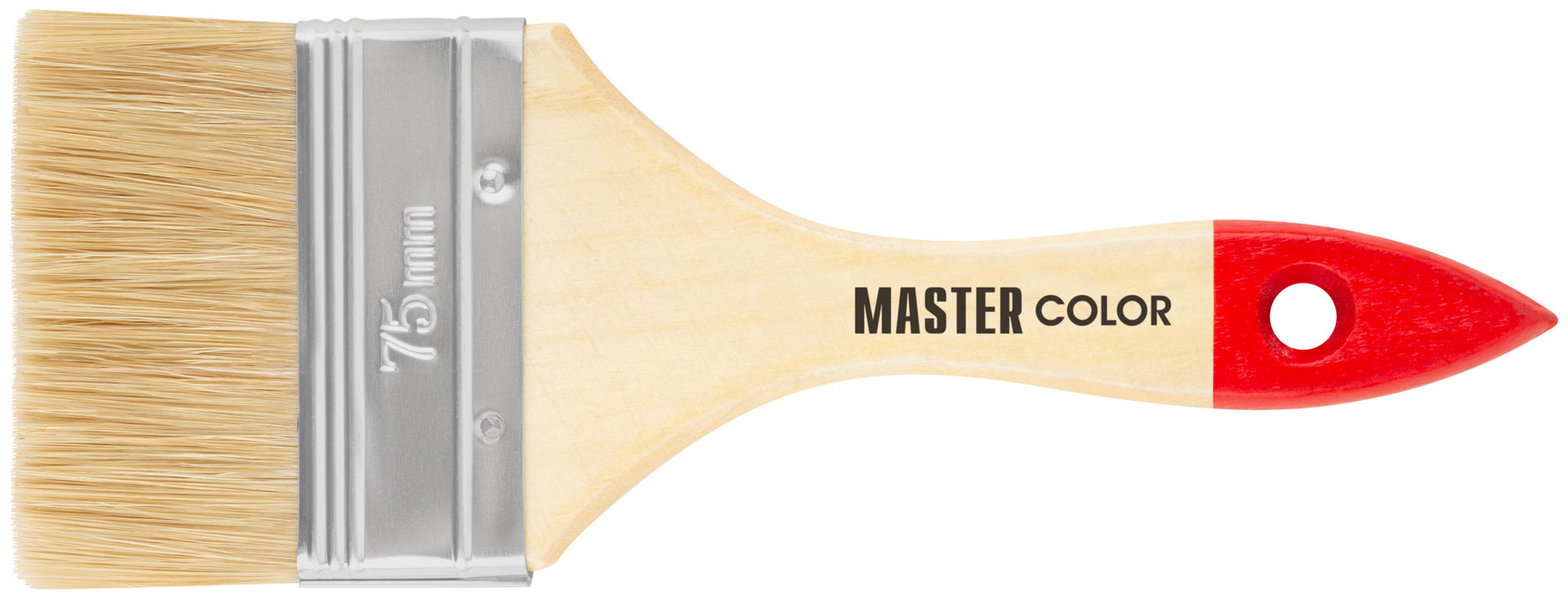 Кисть флейцевая, натур. щетина, 55% топс, лакиров.ручка, ширина 75 мм (30-0015)