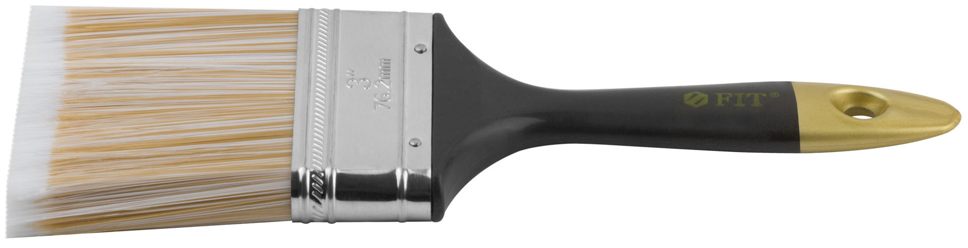 Кисть флейцевая Лайн, искусственная щетина, пластиковая ручка 3 (75 мм) (01177)