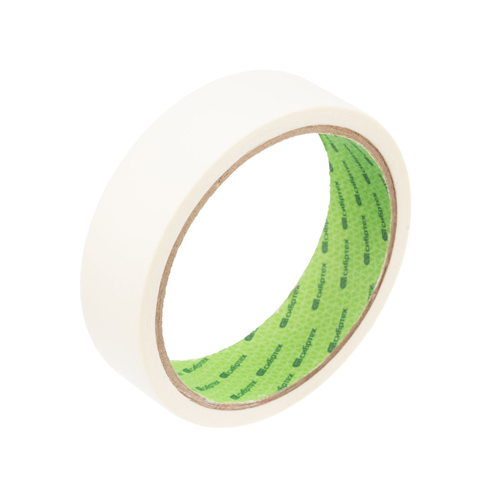 Лента малярная, эконом, 25 мм x 15 м, на бумажной основе Сибртех (88883)