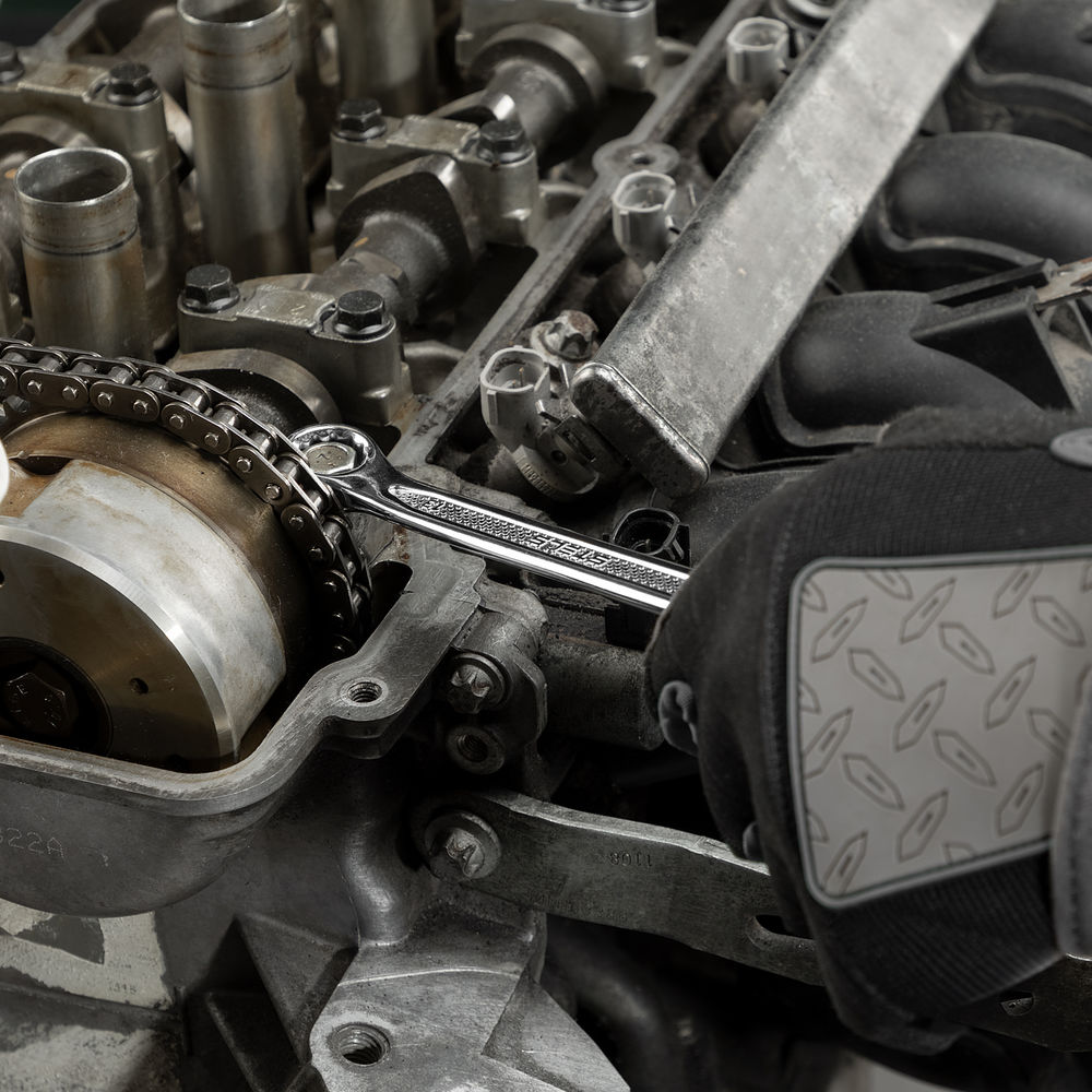 Набор ключей комбинированных 8 шт, 8-19 мм, антислип Stels