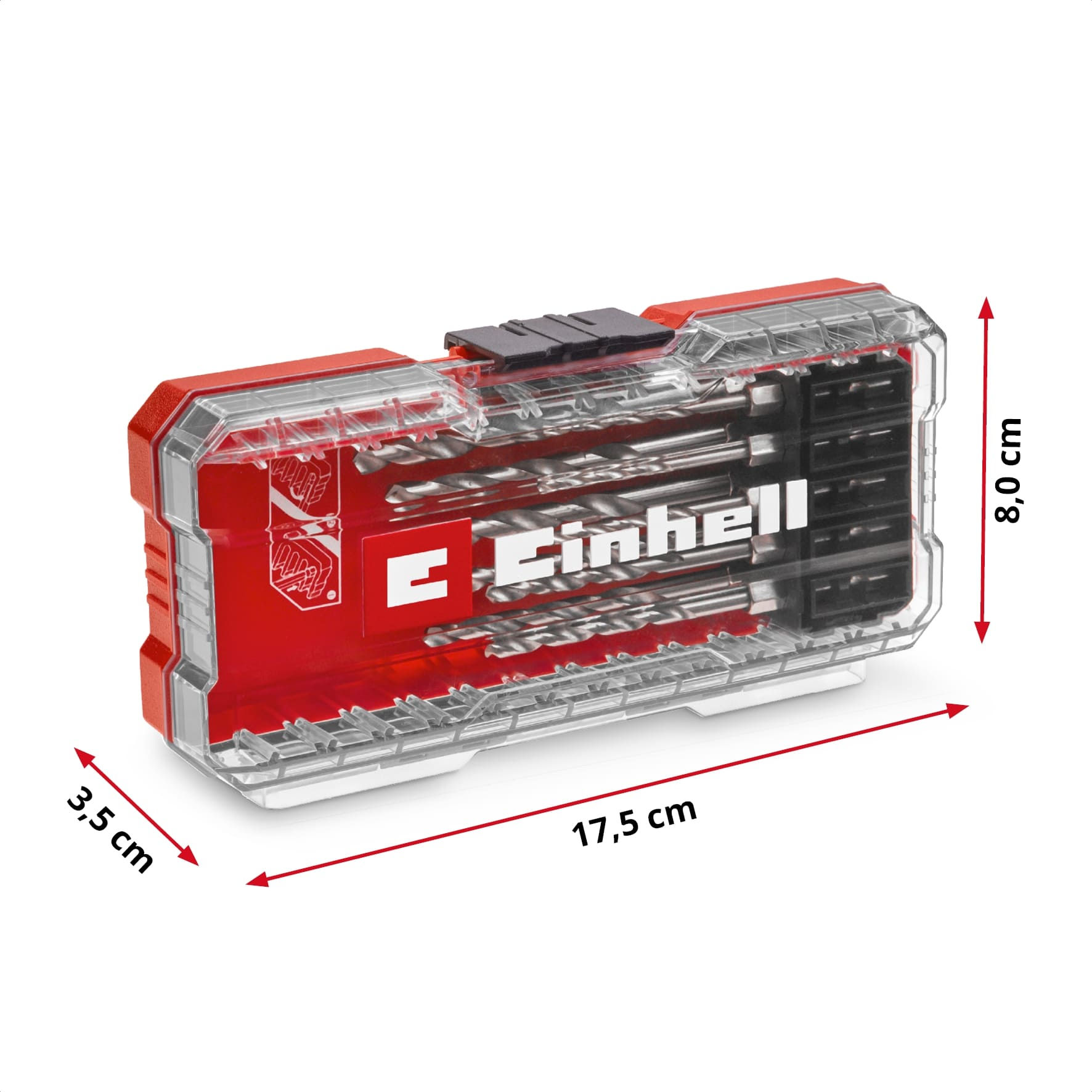 Набор сверл Einhell 10 штук,2-6.5мм,по металлу,HSS 135 гр,с 6-гранным хвостовиком,S-Case (108723)