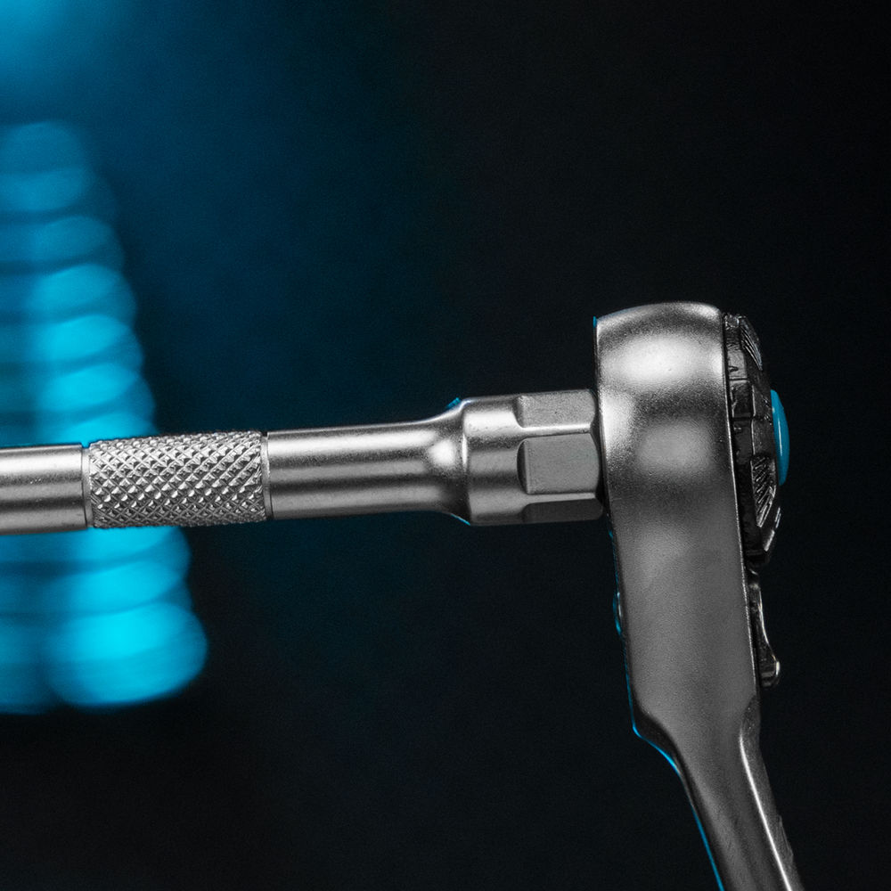 Набор торцевых головок, трещотка 120 зубьев, 1/4, CrV, 36 предметов Gross