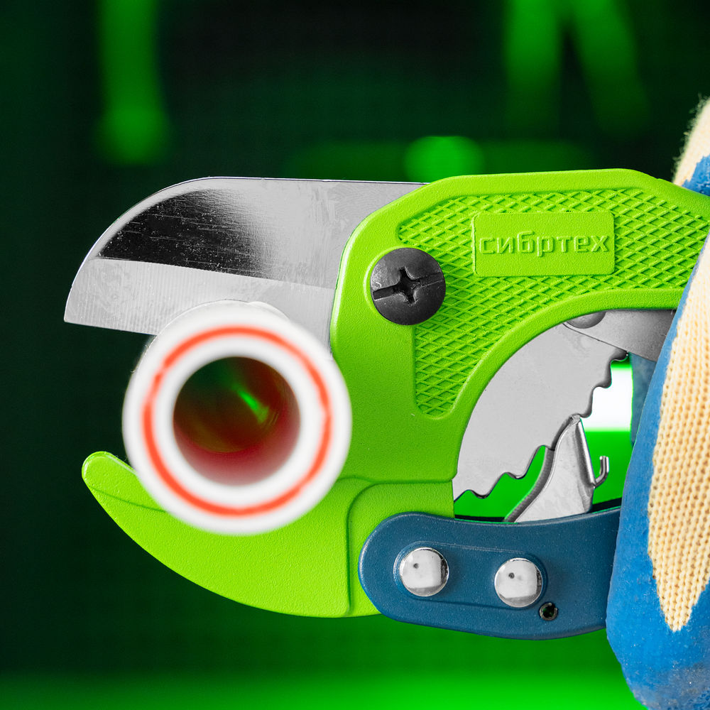 Ножницы для резки изделий из пластика, порошковое покрытие, D до 42 мм Сибртех (78404)