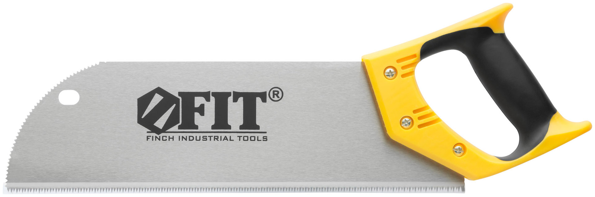 Ножовка по фанере с запилом, черно-желтая ручка, 350 мм, 12 TPI