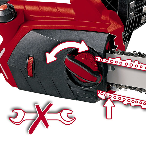 Пила электрическая цепная Einhell GE-EC 2240, 2200Вт,шина Oregon 40см,15м/с,замена и натяж.б.ключа (4501740)