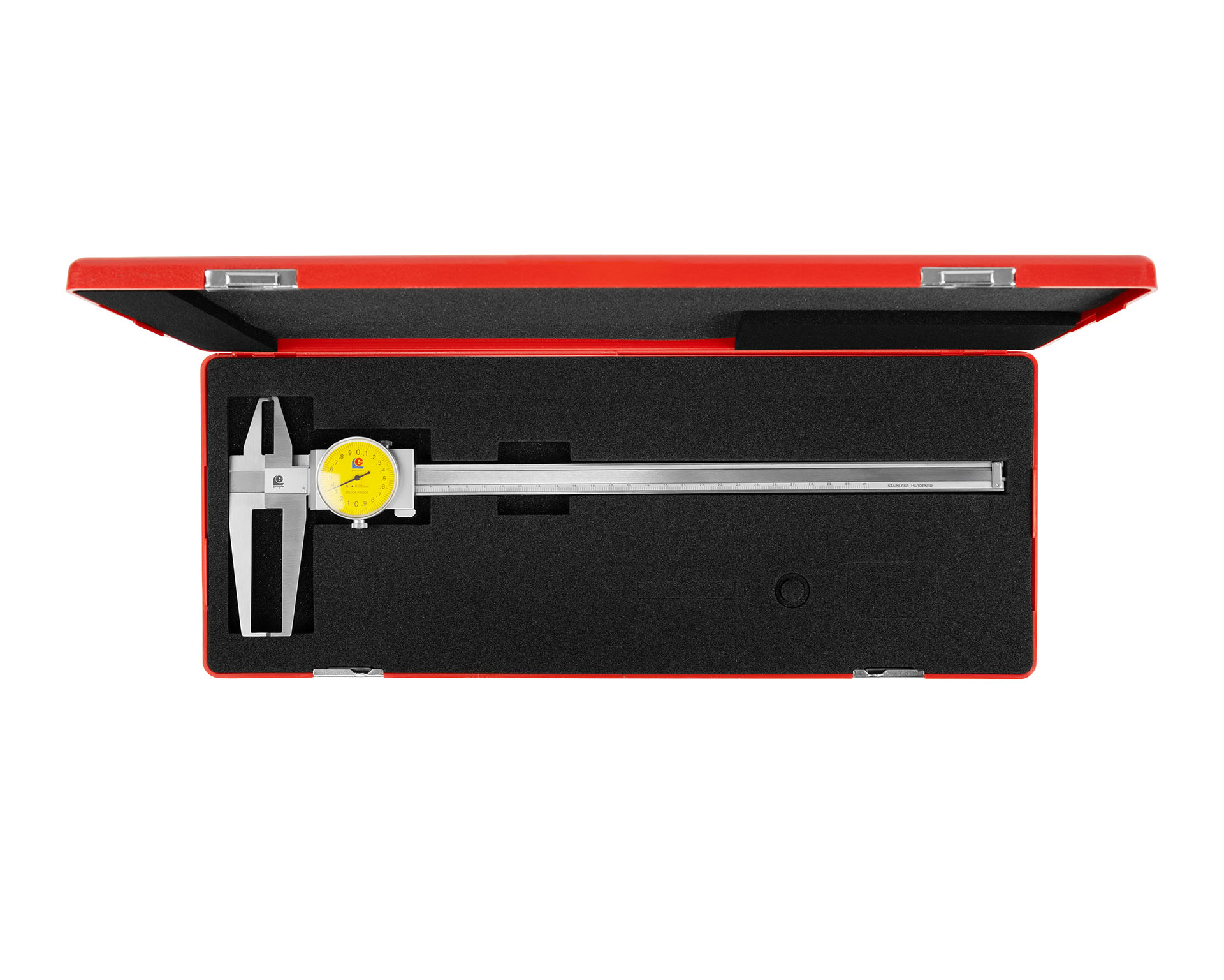 Штангенциркуль с круговой шкалой 10-300/18-300 0,02 для измерения внутр. канавок с лезвийными губками 175-836 Guanglu