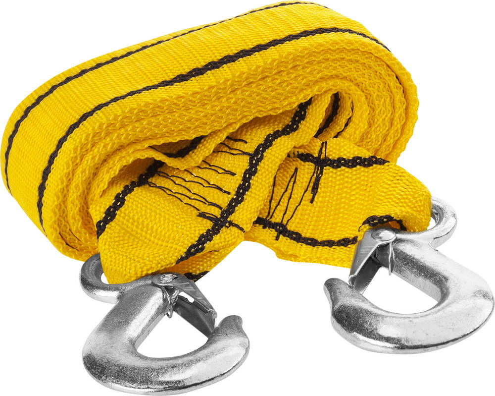 Трос буксировочный 2 крюка, 4 м, сумка, 5 т STAYER 61207-5.0