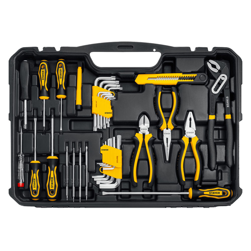 Набор инструмента универсальный 150 предм., (1/2+ 1/4) UNIVERSAL 150 Professional STAYER 27710-H150