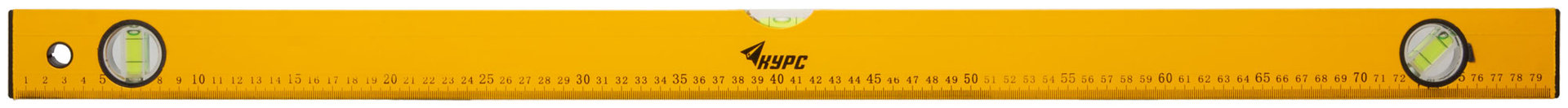 Уровень Лайт, 3 глазка, желтый корпус, шкала 800 мм (18014)