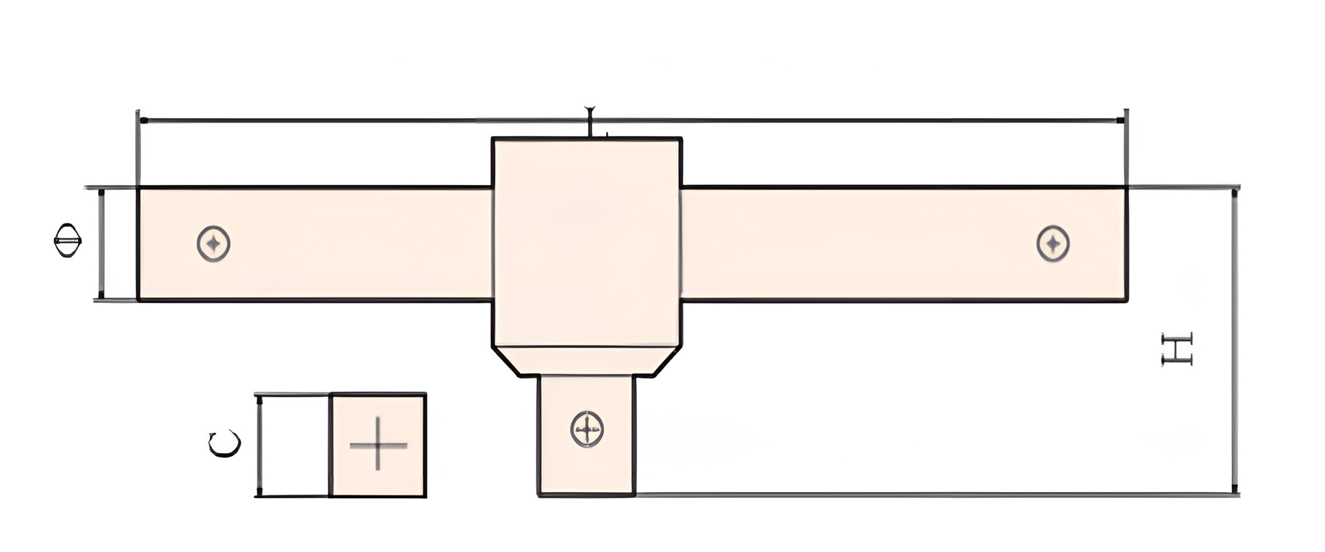 Вороток Т-образный 350 мм 3/4 искробезопасный сплав AlCu 117-1004, HORTZ