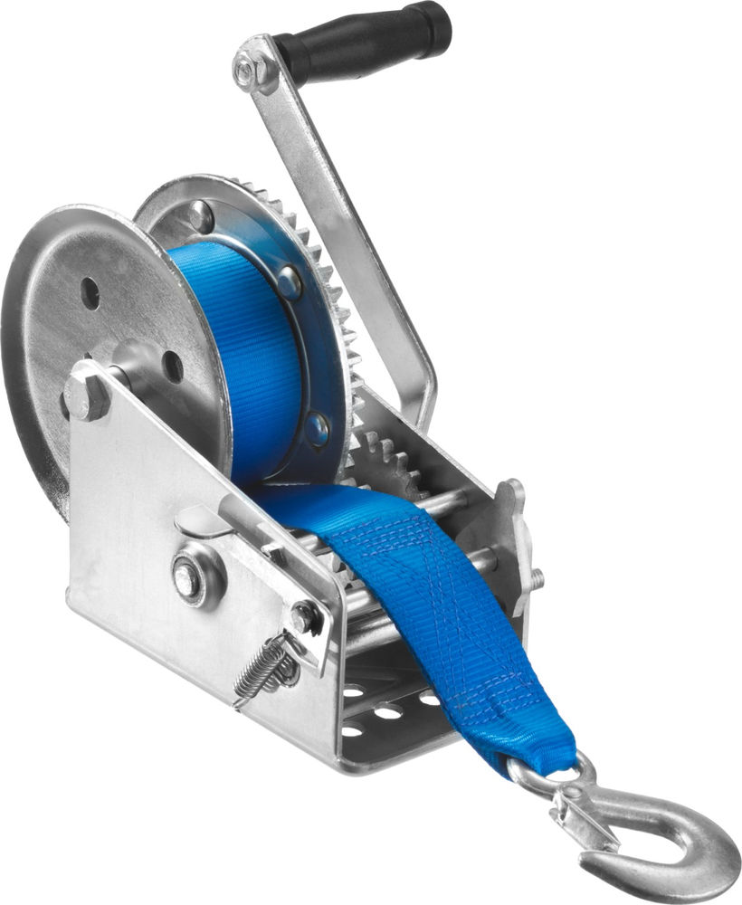 Лебёдка ручная барабанная тяговая ленточная 1.1 т, 10 м ЗУБР Профессионал 43115-1.1