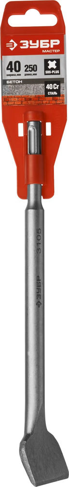 Зубило плоское изогнутое 40?250 мм SDS-Plus ЗУБР 29234-40-250