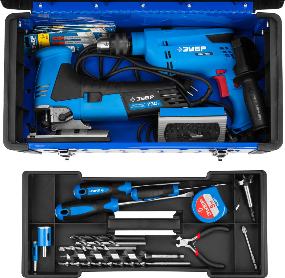 Металлический ящик для инструментов 470 x 240 x 215 мм 18 Профессионал ЗУБР СПЕЦ-18 38155-18