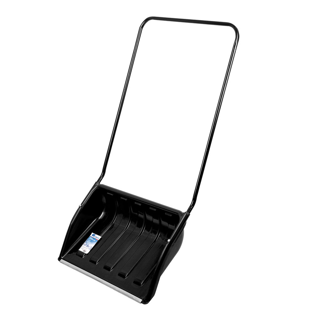 Движок для уборки снега пластиковый, 690х470х1420 мм, стальная рукоятка, Сибртех (61642)