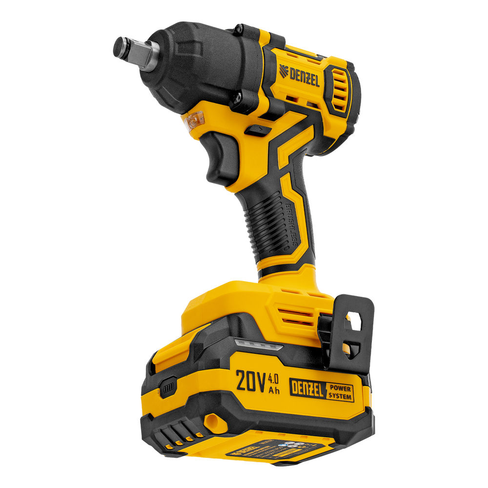 Гайковерт ударный аккумуляторный бесщет. CIWH-BL-20-500, Li-Ion, 20 В// Denzel (26524)
