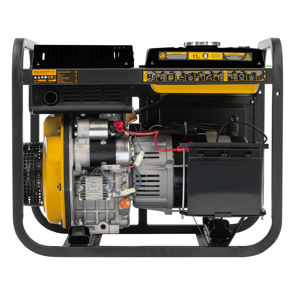 Генератор дизельный DES-32E, 3,2 кВт, 230 В, 11 л, электростартер Denzel (94412)