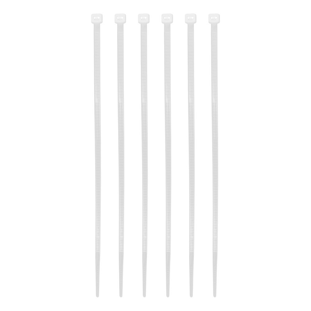 Хомуты, 200 x 3.6 мм, пластиковые, белые, 100 шт Сибртех (45527)