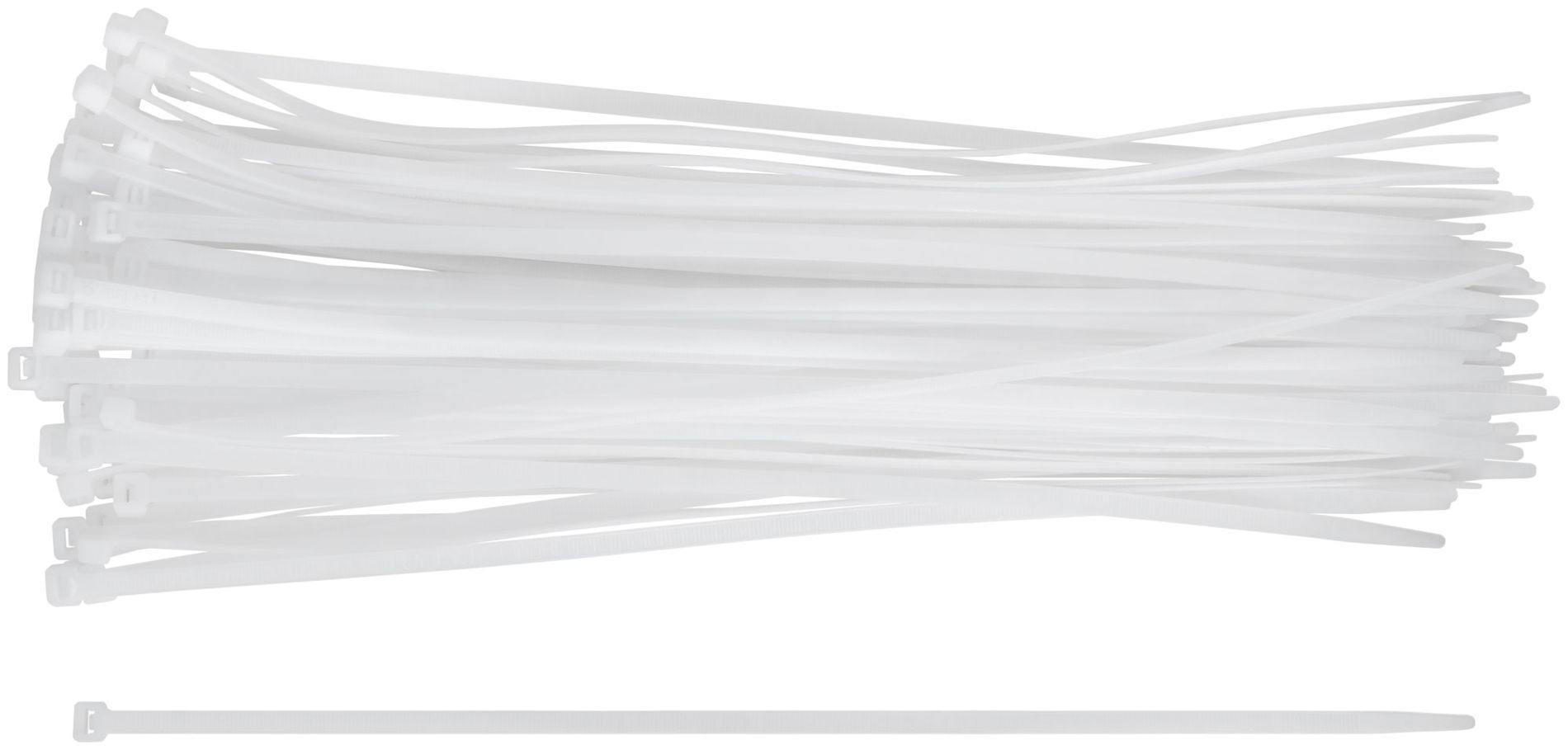 Хомуты нейлоновые для проводов, белые 100 шт., 7,6х400 мм (60260М)