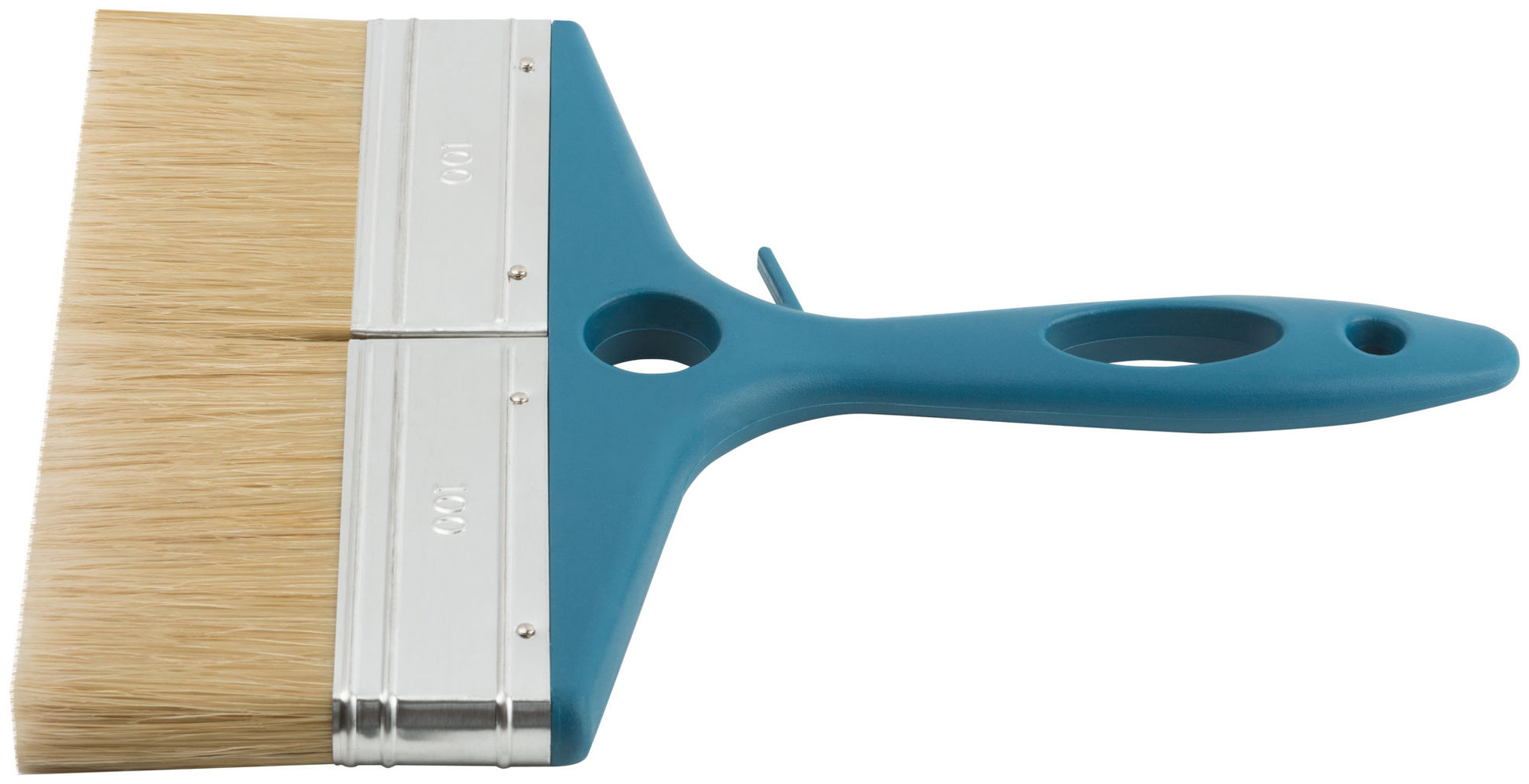 Кисть флейцевая Атлант, натуральная светлая щетина, пластиковая ручка 8 (200 мм) (01250)