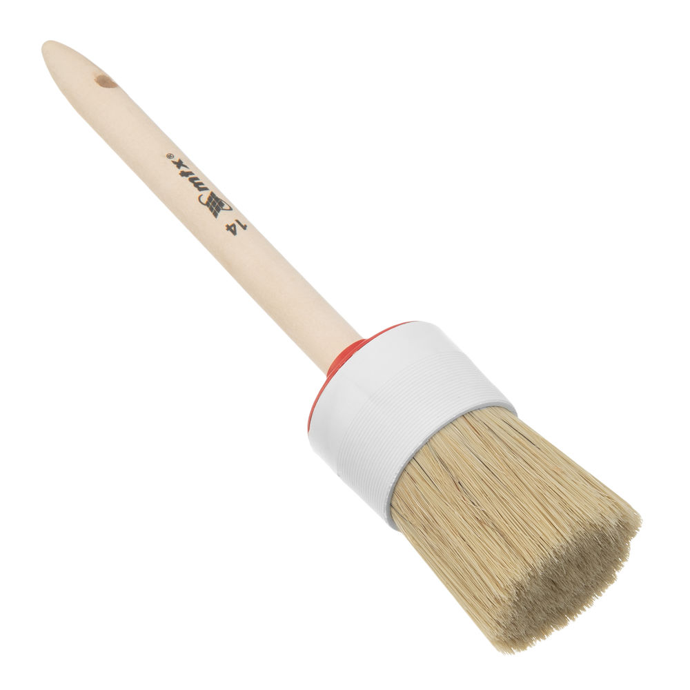 Кисть круглая №14 (50 мм) натуральная щетина, деревянная ручка MTX (82084)